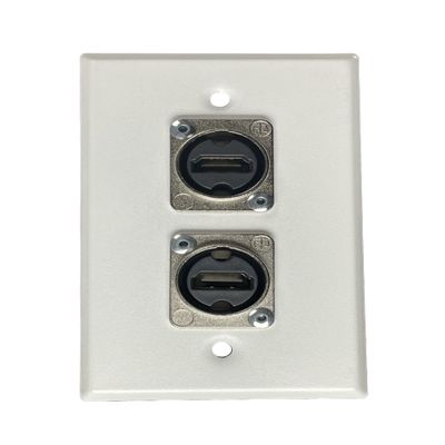 usbargainsound.com PROCRAFT SPL-2NHDMI-WH 1 Gang White Wall Plate Loaded w/ 2) Neutrik HDMI Feed/Pass Thru