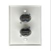 usbargainsound.com PROCRAFT SPL-2NHDMI-WH 1 Gang White Wall Plate Loaded w/ 2) Neutrik HDMI Feed/Pass Thru view 2