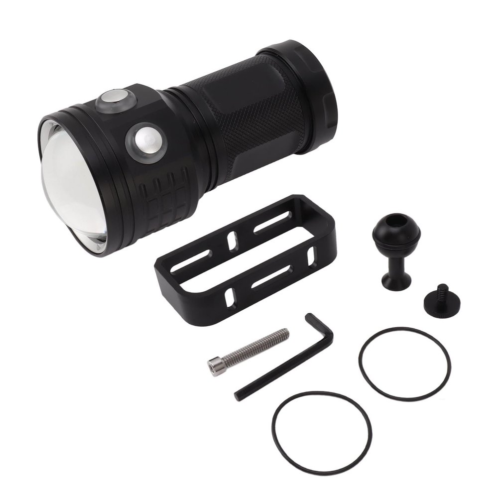 Diving Video Light Ipx8 Photography Light Blue Light Flashlight Dive Underwater Flashlight Red Light 10000Lm Alloy for 100M Lighting Products