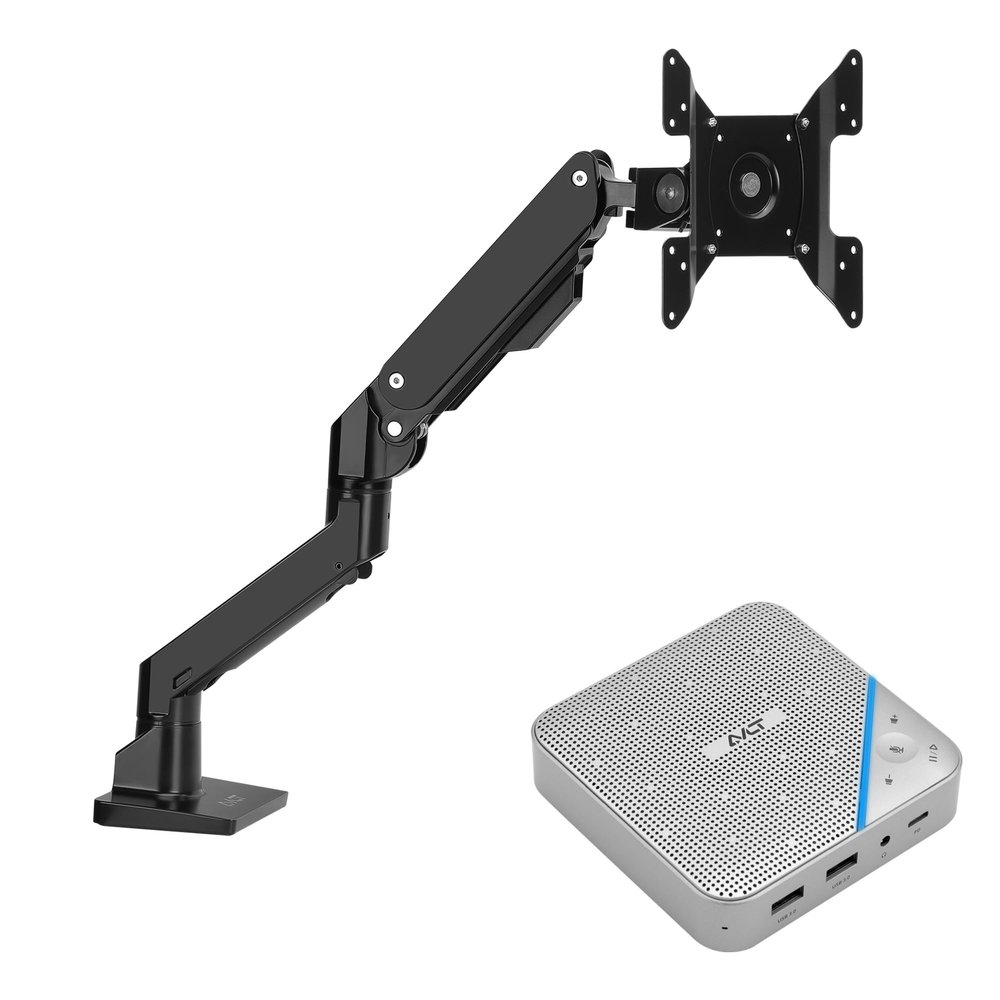 AVLT Single Monitor Arm and USB C Speakerphone Hub