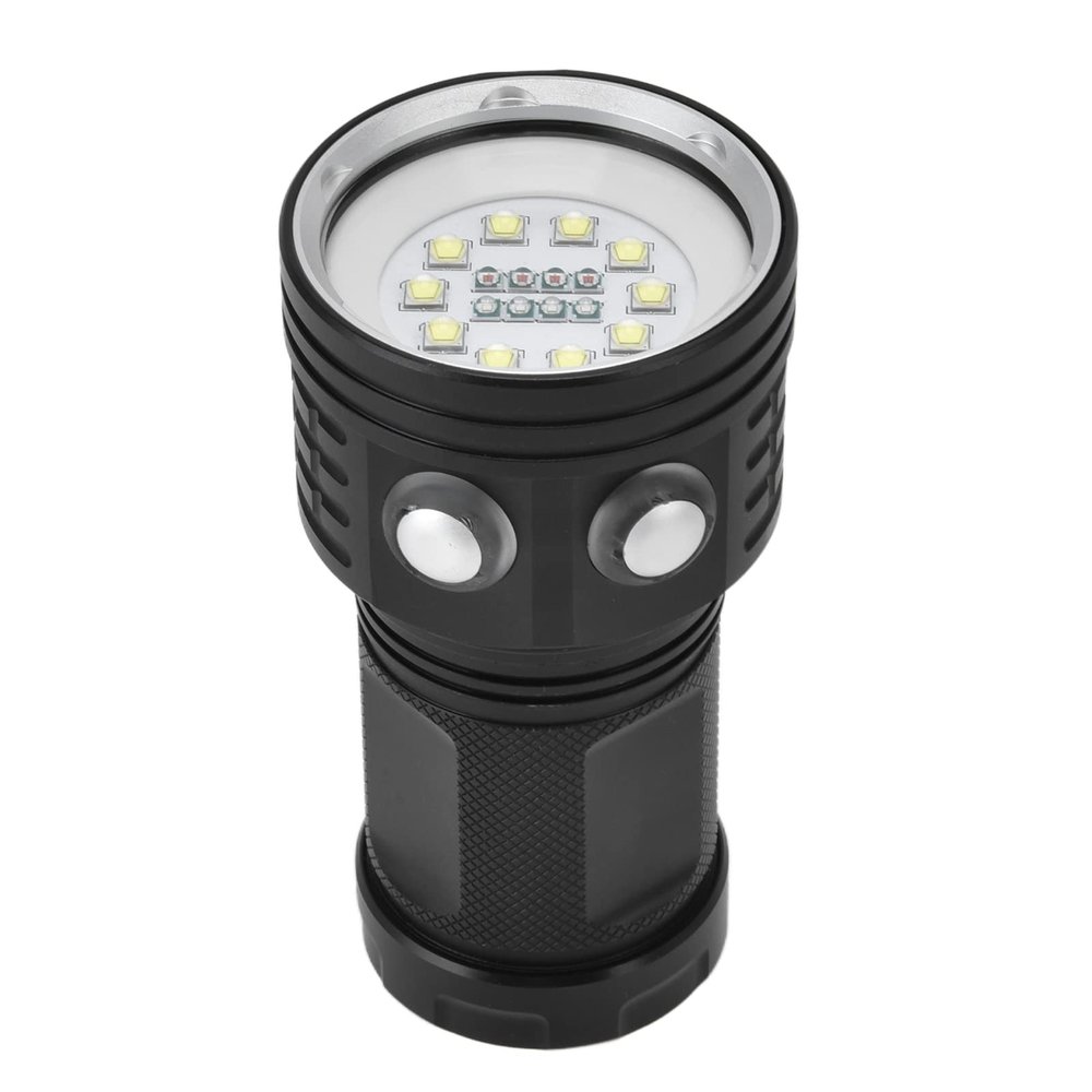Underwater Flashlight, 22LED Diving Lighting Flashlight 10000LM Underwater Lighting Photography Fill Light IPX8, Accessories & Supplies