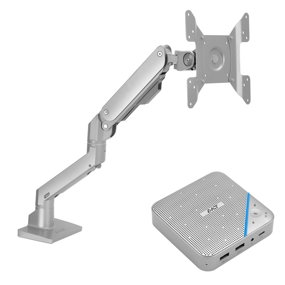 AVLT Single Monitor Arm and USB C Speakerphone Hub