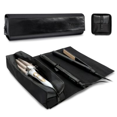TREND-X Hair Styling Tools Organizer Bag with Heat-Resistant Mat