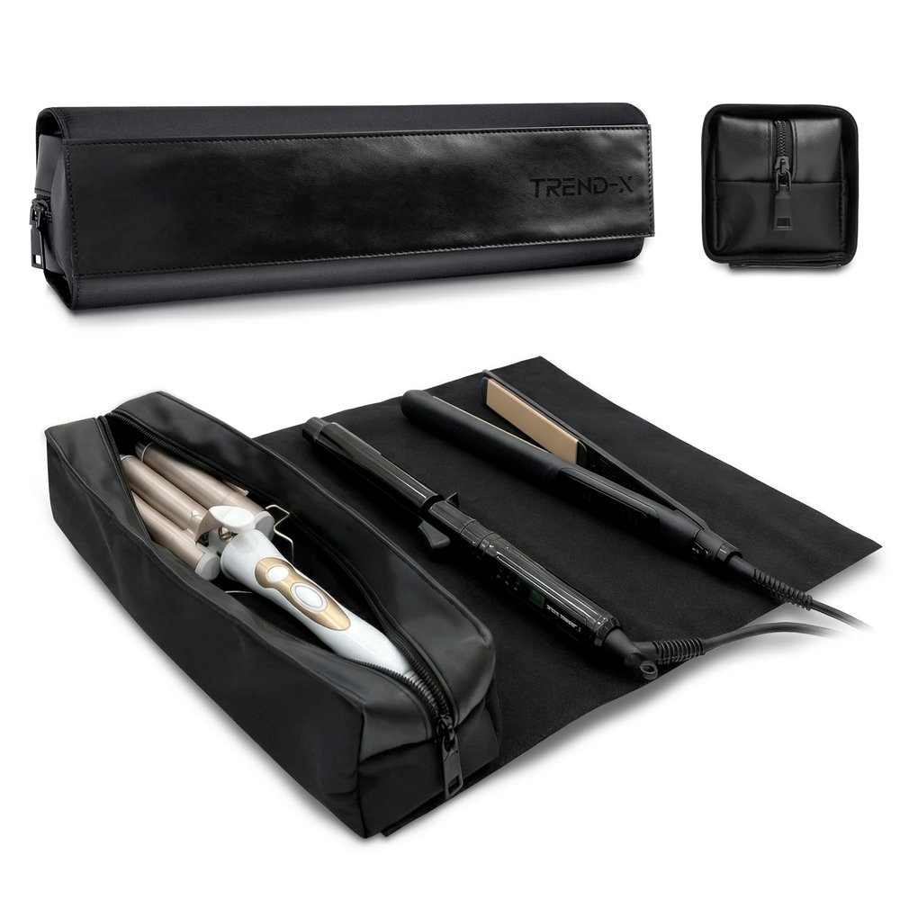 TREND-X Hair Styling Tools Organizer Bag with Heat-Resistant Mat