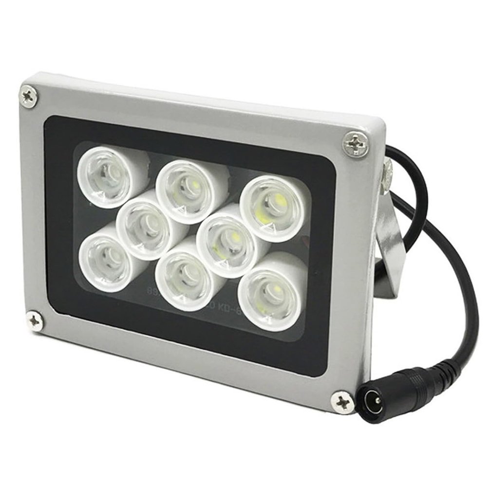 Rosebe CCTV Security Camera 8 LED Infrared IR Illuminators Light+12V Power Infrared Illuminator Night Vision IR Illuminators Adapter Infrared Illuminator CCTV Security Camera