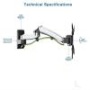 JFUDJKLI F300 Full Motion Monitor Wall Mount TV Bracket with Adjustable Gas Spring for 24""-35"" LED LCD TV(Color:F300 for 24-35in TV) view 4