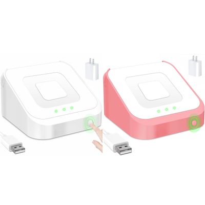 2 Packs Square Dock for Square Reader 2nd Generation, Holder Stand for Square Reader 2nd Generation, Smart Anti-Sleep Button, Anti-Slip Base Dock (Cable & Wall Charger, NO Reader