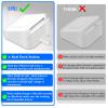 2 Packs Square Dock for Square Reader 2nd Generation, Holder Stand for Square Reader 2nd Generation, Smart Anti-Sleep Button, Anti-Slip Base Dock (Cable & Wall Charger, NO Reader view 4