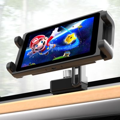 Charchendo Car Game Consoles Mount for Tesla Model Y/3, Air Vent Holder for Switch Tablet Phone with Anti-Drop Shake Road Trip Essentials Compatible with Switch, iPad 12.9, Phones More Devices 4-13''