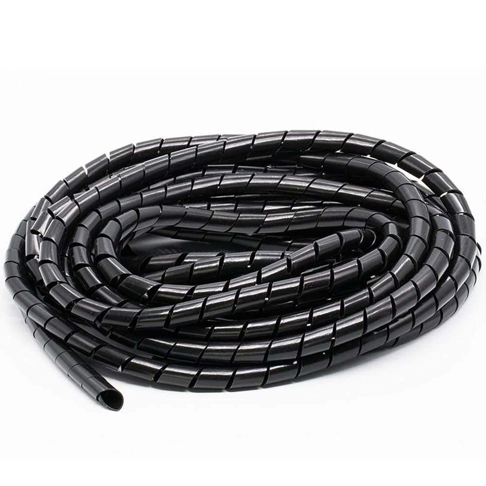 Spiral Wrap 1pcs Insulated Bundle Tube Wrapping Manager Spiral Protective Sleeve Wire Storage Winding Tube Tubing Cover(Color:Black,Size:20mm x 3 Meters)