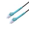 16FT/5M OM3 4 Core Multimode LC to LC Outdoor Armored Fiber Patch Cable, Direct Burial Fiber Optic Cable, OM3 4 Strands Fiber Cable Industrial TPU50/125um, OD-5mm, Black view 2