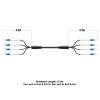 16FT/5M OM3 4 Core Multimode LC to LC Outdoor Armored Fiber Patch Cable, Direct Burial Fiber Optic Cable, OM3 4 Strands Fiber Cable Industrial TPU50/125um, OD-5mm, Black view 4