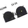 2PCS/LOT L+R Cooling Fan Replacement for Apple MacBook Pro Retina 15" A1398 2013 2014 2015 Year Series Laptop KDB06105HCA03AEL + KDB06105HCA04AEM 5V 0.35A 5PIN view 2