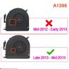 2PCS/LOT L+R Cooling Fan Replacement for Apple MacBook Pro Retina 15" A1398 2013 2014 2015 Year Series Laptop KDB06105HCA03AEL + KDB06105HCA04AEM 5V 0.35A 5PIN view 4