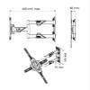 JFUDJKLI P4 Full Motion 32-55 Inch TV Wall Mount Flat Panel LED LCD Display Mounting Bracket MAX.VESA 400x400mm Load 27.2kg view 2