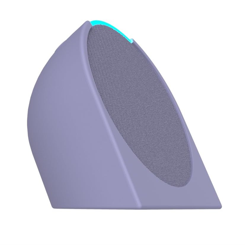 Compatible with Amazon Echo Pop Silicone Protective Case, Echo Pop Case, Echo Pop, No Screws Required, Speaker Accessories, Protective Case (Echo Pop, Purple)