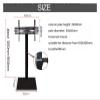 AVXANKTG 1500mm high Steel Front and Rear tilt, up and Down Swivel Full Motion 10""-37"" LED LCD TV Trolley Flat Panel Plasma TV Trolley Floor Stand, Black view 2