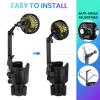 Car Fan, Car Fan Cup Holder with Colorful Lights, USB Portable Vehicle Cooling Air Fan for Car SUV, RV, Truck, 3 Speed, 360 Degree Rotatable, 4.13" USB Powered Electric Car Fans (Single Head) view 4