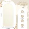 7.2ft Beige Arch Covers Stretchy Backdrop Premium Spandex Arch Stand Cover for Wedding, Round Top Chiara Ballon Arch Covers for Baby Shower Birthday Party Banquet Photo Arches Backdrop Decorations view 3