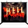 CHNYWORK 15x10ft Hell Backdrop Halloween Theme Skull Monster Creepy Ghost Hellfire Background Hell Halloween Horror Theme Party Decor Photo Wallpaper view 3