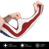 LVGOOKI Cute USA Flag Arm Sleeves Fashion Sun Protection Cooling Arm Sleeves Packable Outdoor Arm Sleeves for Women and Men view 3