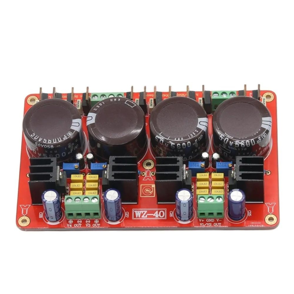 WZ-40 LM317 4-Way Positive Negative Adjustable Linear Regulated Power Supply Board DAC Microphone Amplifier