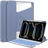 kaidisen 360 Rotating Keyboard Case Compatible with iPad Pro 13 inch M4 2024, Vertical Stand Magnetic Detachable Keyboard Slim Folio Smart Cover with Keyboard,Purple Gray view 1