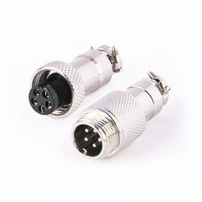 BOUUNCIY 10 Sets GX12 5 Pin Metal Male Female Panel Connector, 12mm Panel Mount Circular Metal Aviation Connector Adapter Plug Socket for Cable Power Connection (10 Sets)