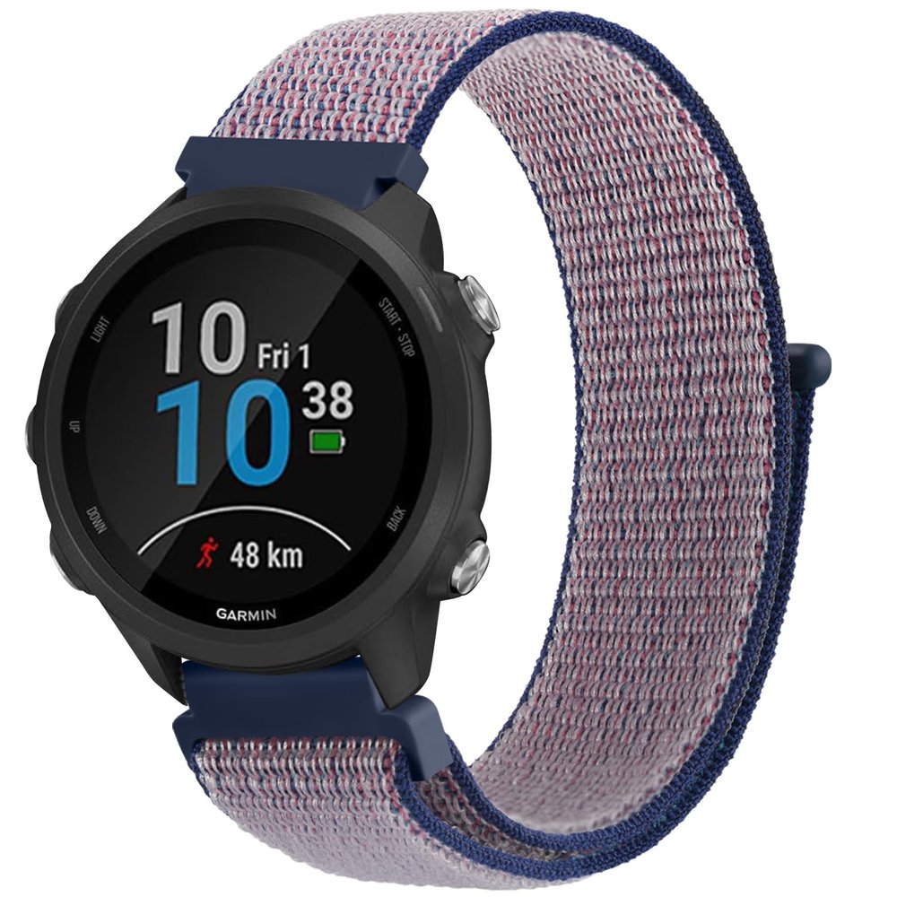 Meliya for Garmin Forerunner 165/245/55 Band, 20mm Nylon Replacement Band for Forerunner 55/158/165/245/645/Galaxy Watch 6/5/4/Vivoactive 3/5/Venu Sq Music