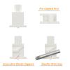 DUROCK Plate Mount Stabilizer V3, Innovative Pre-Clipped Stem for Minimum Wire Wobble 2U 6.25U 7U Keyboard Stabilizers (V3 Cream Silver 100% Kit) view 3