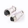 1Set GX12 4 Pin Metal Male Female Panel Connector, 12mm Panel Mount Circular Metal Aviation Connector Adapter Plug Socket for Cable Power Connection (1PCS) view 1