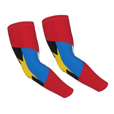 YSBYEIU Cute Antigua And Barbuda Flag Sun Protection Cooling Arm Sleeves for Men Women Sleeves for Fishing, Cycling, Hiking