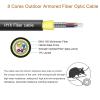 165FT/50M OM3 8 Core Multimode LC to LC Outdoor Armored Fiber Patch Cable, Direct Burial Fiber Optic Cable, OM3 8 Strands Fiber Cable Industrial TPU50/125um, OD-5mm, Black view 3