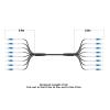 165FT/50M OM3 8 Core Multimode LC to LC Outdoor Armored Fiber Patch Cable, Direct Burial Fiber Optic Cable, OM3 8 Strands Fiber Cable Industrial TPU50/125um, OD-5mm, Black view 4