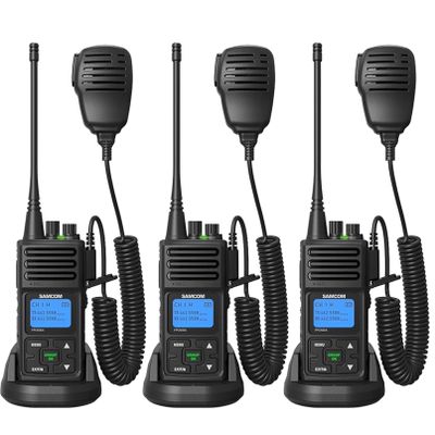 SAMCOM 2 Way Radios 3 Packs with Walkie Talkies Mics