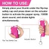 Notfjk Self Defence Personal Alarm Set 3-in-1 for Women,pepper gel bottle with 130 dB Siren & Strobe Lights,UV Marking Dye & Flip-top Safety Cap protect for lady keychain set,USB charge (Red) view 4