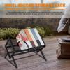 UKQRRTC Metal Vinyl Record Storage Holder Vinyl Record Display Rack Holds up to 100 LP Record Album Holder with Movable Divider for Records Book Magazines Album Black view 3