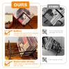 UKQRRTC Metal Vinyl Record Storage Holder Vinyl Record Display Rack Holds up to 100 LP Record Album Holder with Movable Divider for Records Book Magazines Album Black view 4