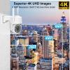 4K Outdoor Security Camera, 8MP 2.4G/5G WiFi &Wired Cameras for Home Security, 360 View Pan Tilt IP Surveillance Camera with Human Detection, Auto Tracking,Two Way Talk, Full Color Night Vision view 2