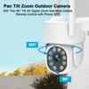 4K Outdoor Security Camera, 8MP 2.4G/5G WiFi &Wired Cameras for Home Security, 360 View Pan Tilt IP Surveillance Camera with Human Detection, Auto Tracking,Two Way Talk, Full Color Night Vision view 3