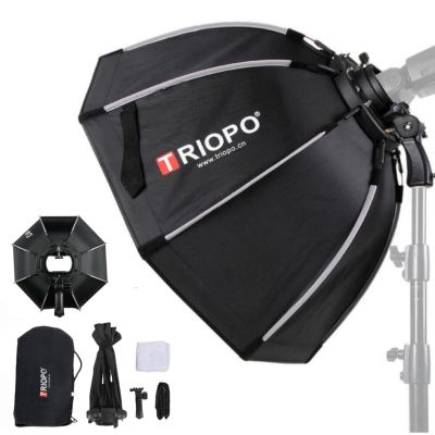 35.4inch/90cm Triopo Softbox Portable Octagon Softbox Reflector with Soft Cloth and S Bracket Compatible for Godox TT600 TT685 TT685II V860II V860III Flash and Other Camera Speedlight