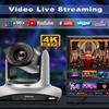 Chameye 4K PTZ Camera 20x Optical Zoom USB3.0/IP/LAN HDMI PTZ Camera for Live Streaming Church Worship Conference Education Events and PTZ Controller PoE 4D Joystick Keyboard,C420+E300 view 2