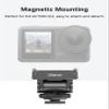 ULANZI CA22 Cold Shoe Adapter Mount with Magnetic Quick Mount, 180 Tilt Adjustable, Universal Camera Compatible with DJI OSMO 360/Action 2 3 4 5 Pro/G-o-P-ro Hero 13 12 11 10/Insta360 GO 3S X4 Ace Pro view 2