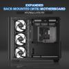 darkFlash ATX Mid-Tower Gaming PC Case, Back Plug-in BTF Motherboard, with 4 ARGB Fans Computer Case, Full View Curve Glass Dual-Chamber PC Case, Type C Port, Supports Dual 360mm AIO, Black(DPW90) view 4
