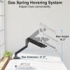 ErgoFocus Laptop Stand Desk Mount, 2 in 1 Function, Gas Spring Arm Fits Max 17" Notebook and 32" Computer Screen, Single Monitor Mount with Laptop Tray, Holds up to 17.6lbs view 4