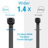 Zip Ties 10 inch (100 Pack), Black Cable Ties, 45lb Tensile Strength, Wire Ties, Glufirm view 3