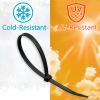 Zip Ties 10 inch (100 Pack), Black Cable Ties, 45lb Tensile Strength, Wire Ties, Glufirm view 4