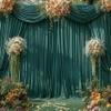 20ft x 10ft Wrinkle Free Hunter Green Wedding Backdrop Curtains for Party Bridal Shower Reception Decorations Green Fabric Curtain Backdrops Drapes for Photography Baby Shower Birthday Background view 2