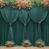 20ft x 10ft Wrinkle Free Hunter Green Wedding Backdrop Curtains for Party Bridal Shower Reception Decorations Green Fabric Curtain Backdrops Drapes for Photography Baby Shower Birthday Background view 4