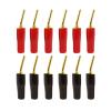 WUZDPRCJ 12Pcs/lot Small Gold-Plated 2mm Banana Plug Curved Pin Audio Speaker Plugs Screw Lock Wiring Terminal Banana Connector view 1